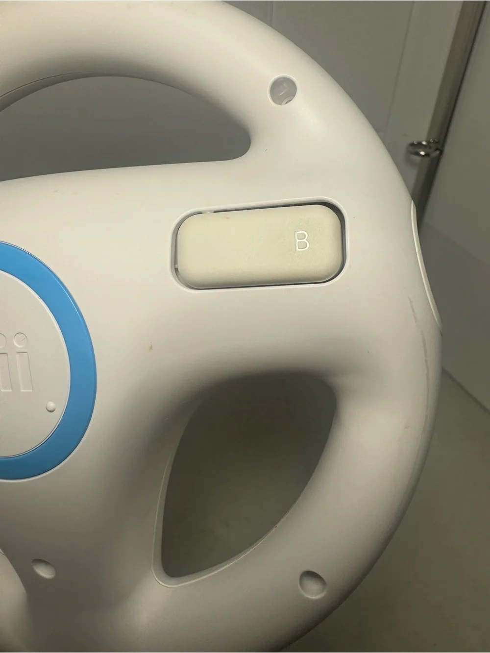 Wii Nintendo White Racing Wheel Mario Kart